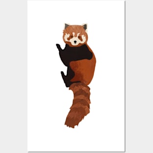 Watercolor Red Panda Posters and Art